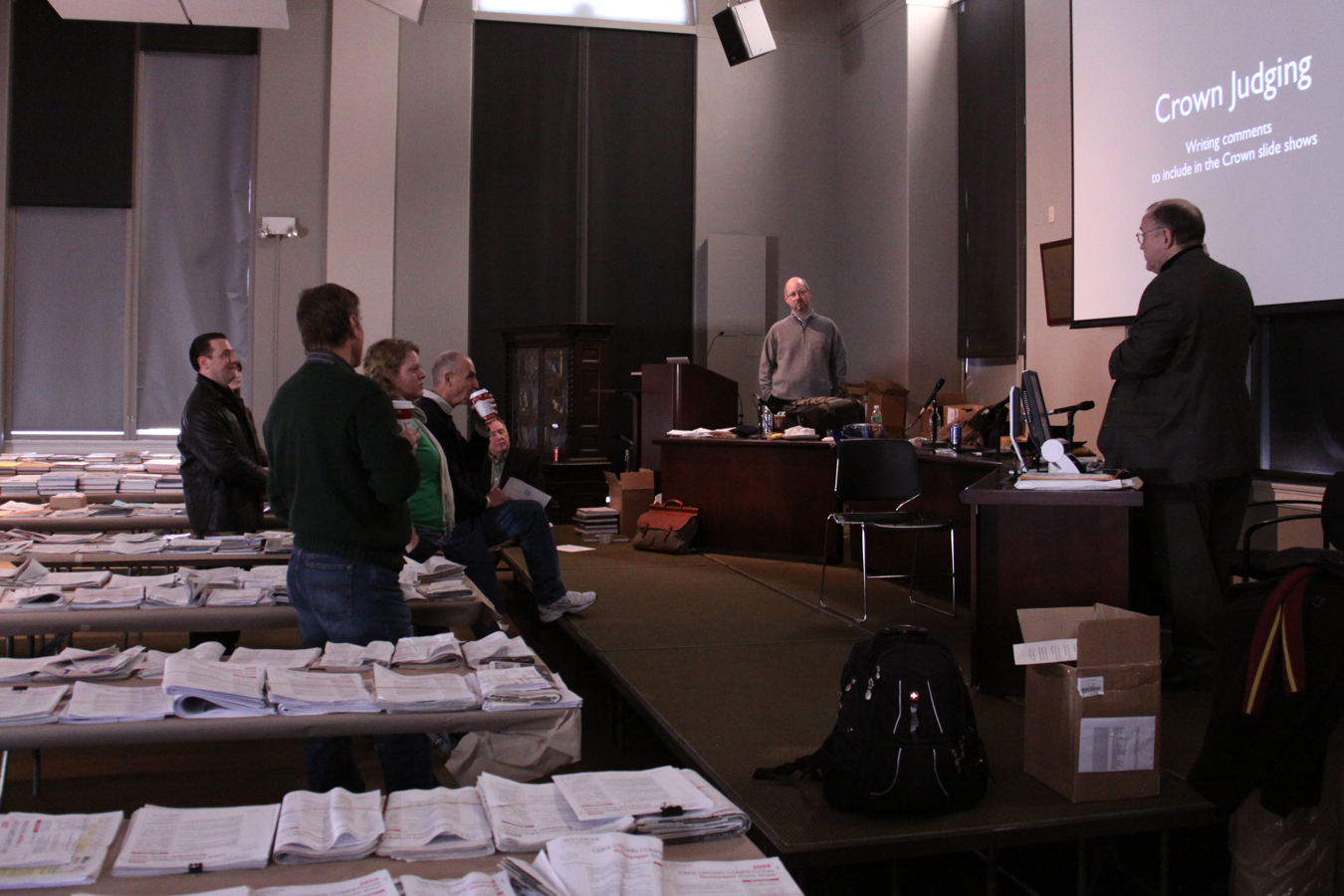 2009 Crown Judges receiving instructions from executive director Ed Sullivan.