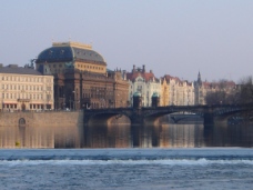View of the Vltava River, Prague, Czech Republic