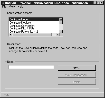 This is a diagram of the Configuration options screen