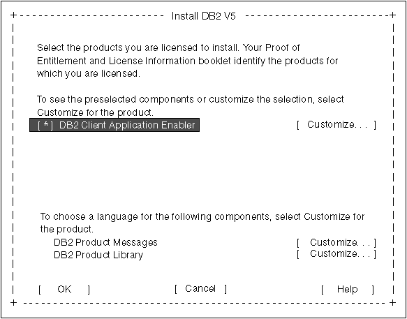 Selecting installable products and components