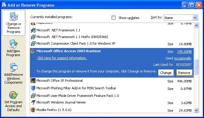 ms access runtime version 10